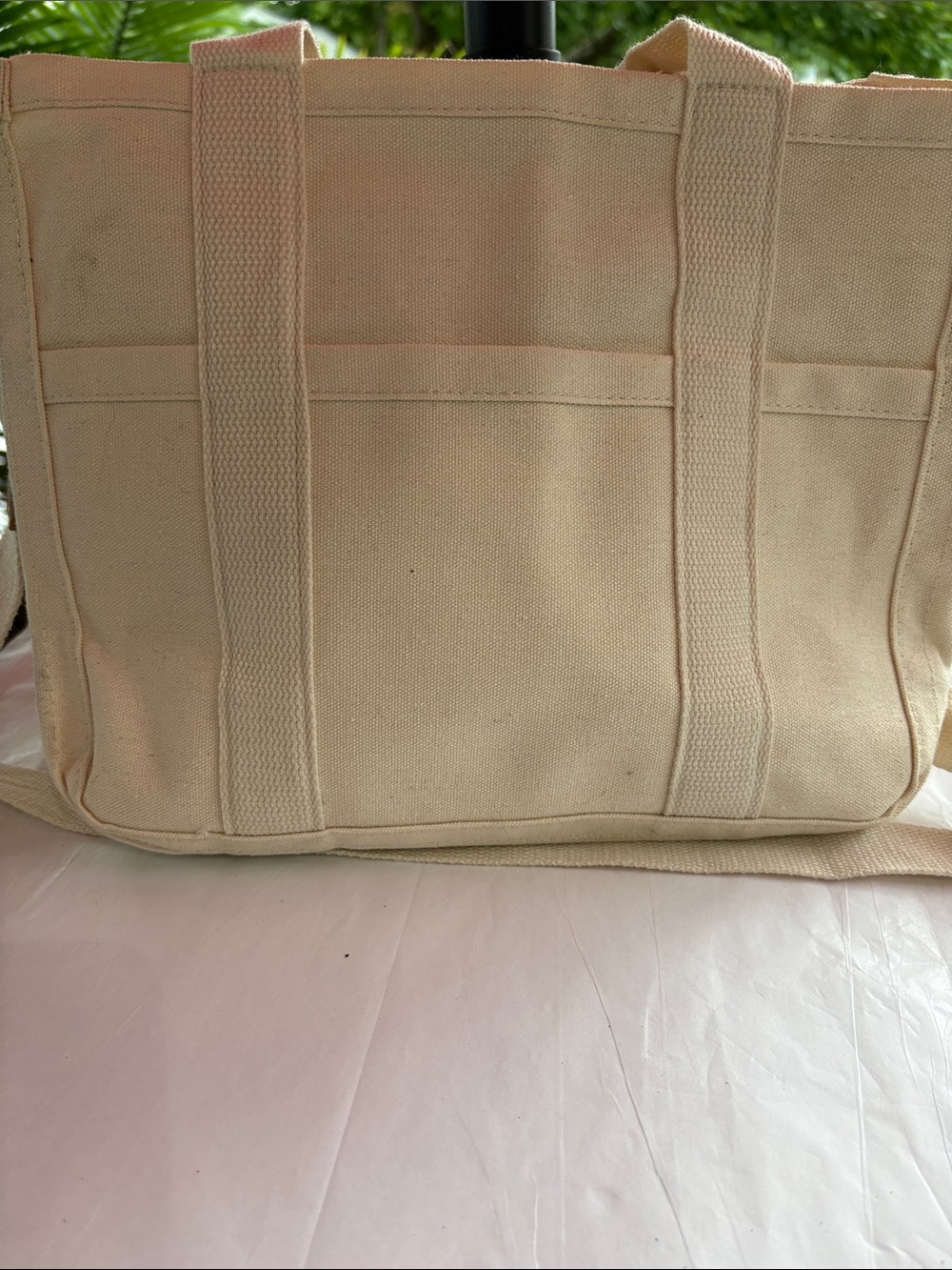 Canvas Tote Bag in Cream - Minimal Carryall